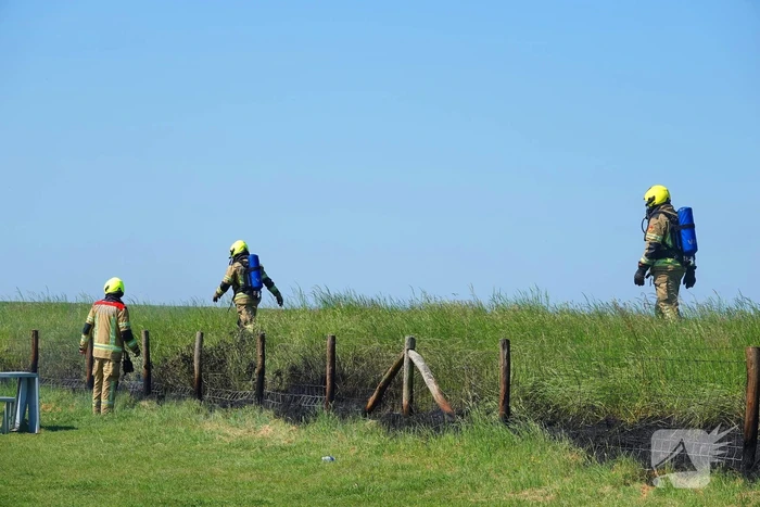 Felle bermbrand snel onder controle