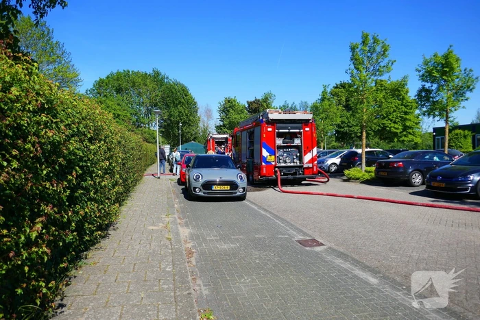 Berging van instelling in brand