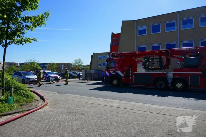 Berging van instelling in brand