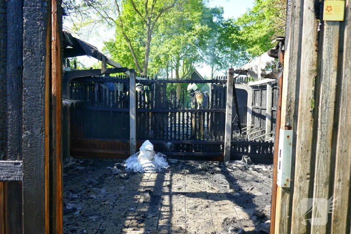 Berging van instelling in brand