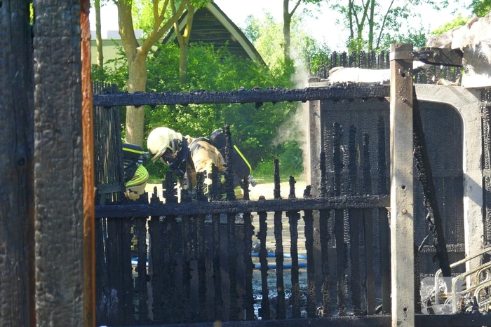 Berging van instelling in brand