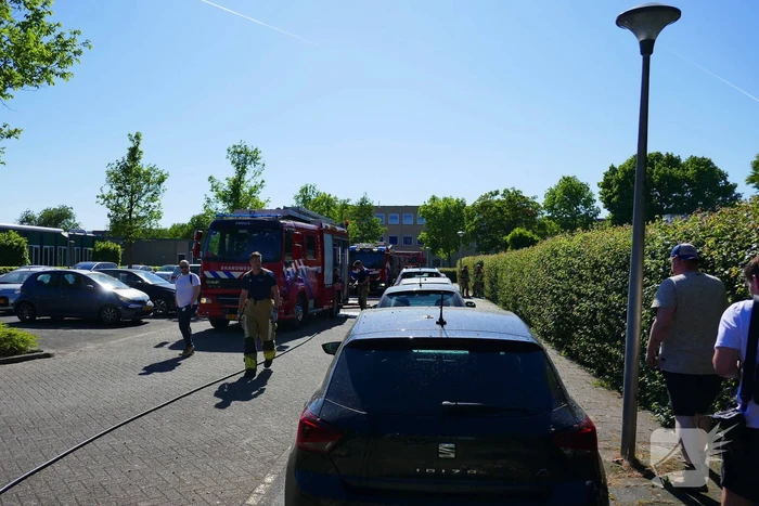 Berging van instelling in brand