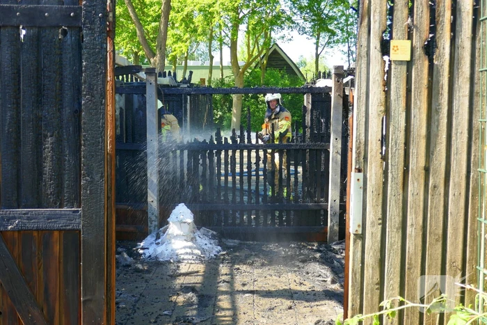Berging van instelling in brand
