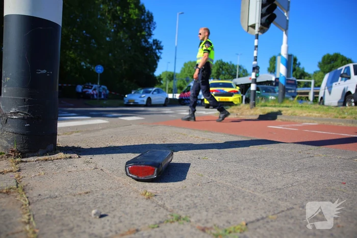 Fietser geschept en overleden