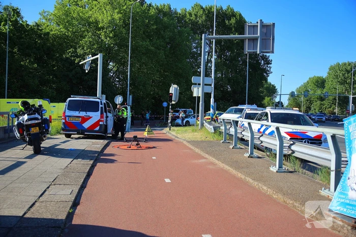 Fietser geschept en overleden