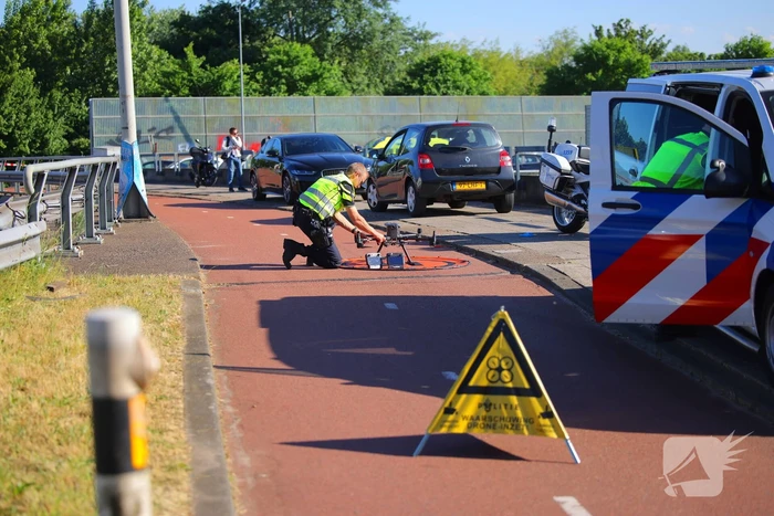 Fietser geschept en overleden