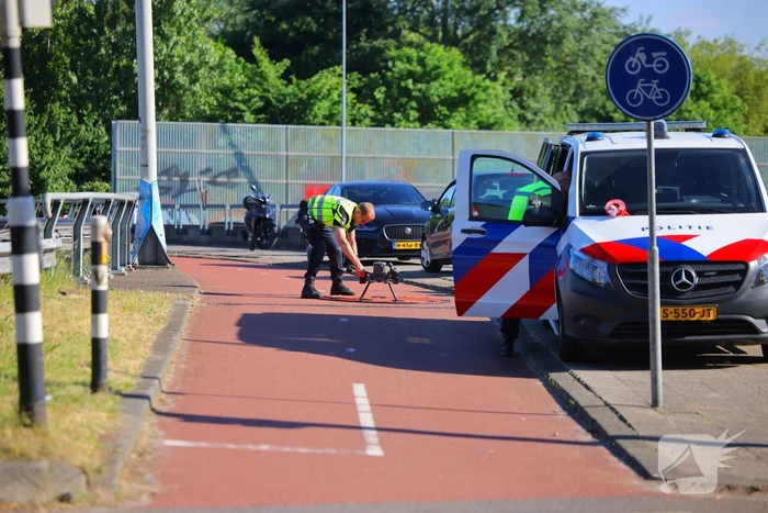 Fietser geschept en overleden