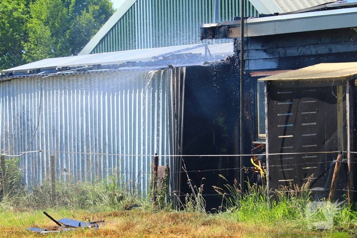 Brand in bosschage slaat over op gebouw
