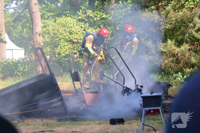 Golfkarren in brand tijdens evenement