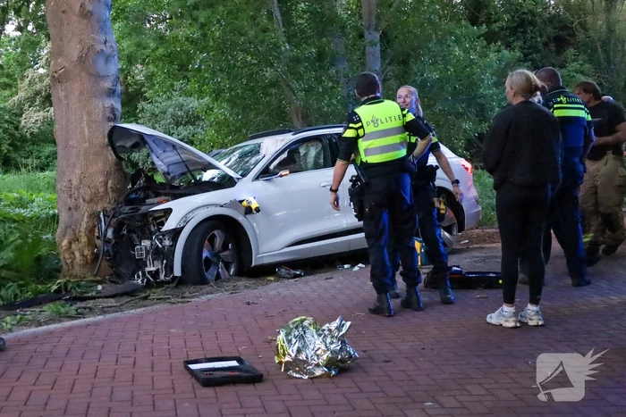 Gewonden nadat auto tegen boom klapt