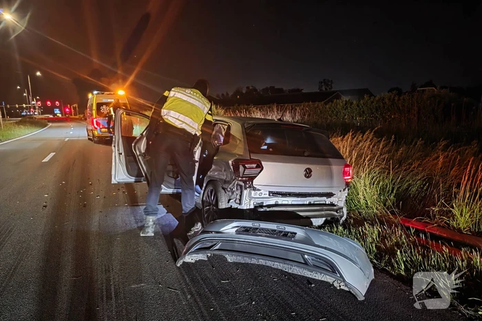 Auto zwaar beschadigd bij eenzijdig ongeval