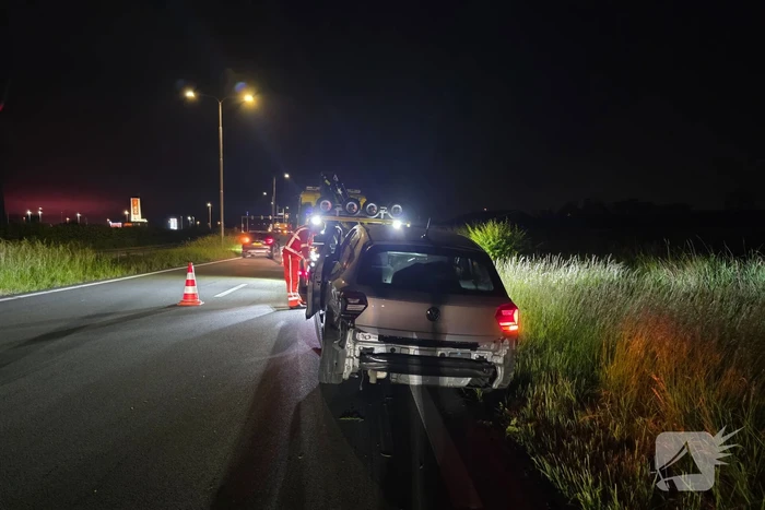 Auto zwaar beschadigd bij eenzijdig ongeval