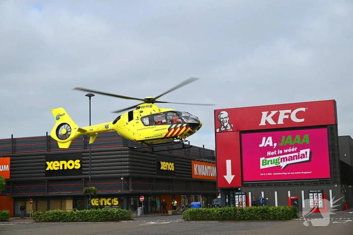 Traumahelikopter landt na ongeval