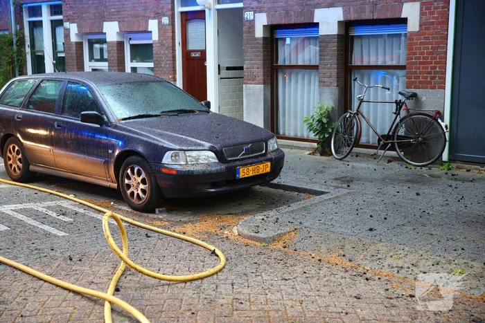 Flinke brand op dakterras, brand in de kiem gesmoord