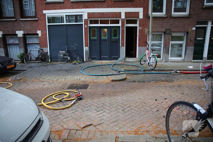 Flinke brand op dakterras, brand in de kiem gesmoord