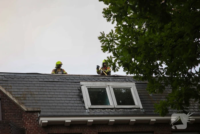 Flinke brand op dakterras, brand in de kiem gesmoord