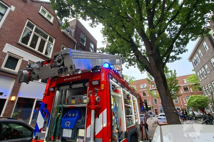 Flinke brand op dakterras, brand in de kiem gesmoord