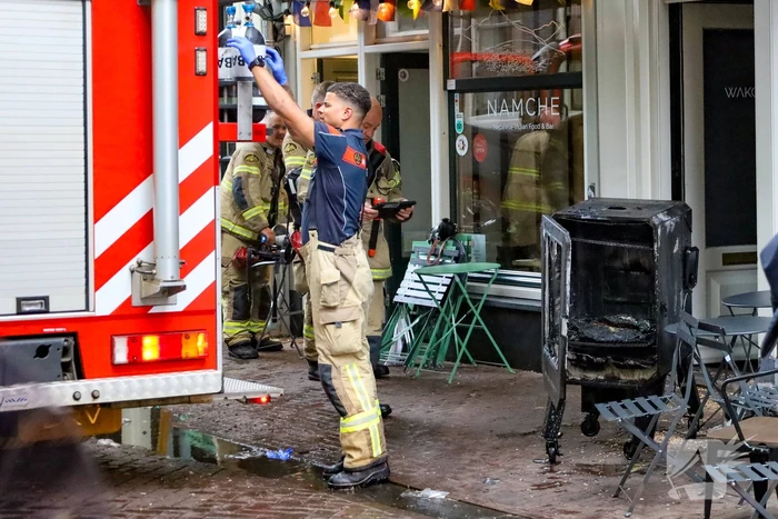Brand in restaurant door grilloven