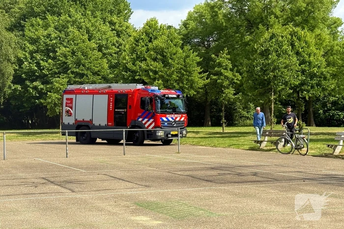 Scooter in brand gestoken