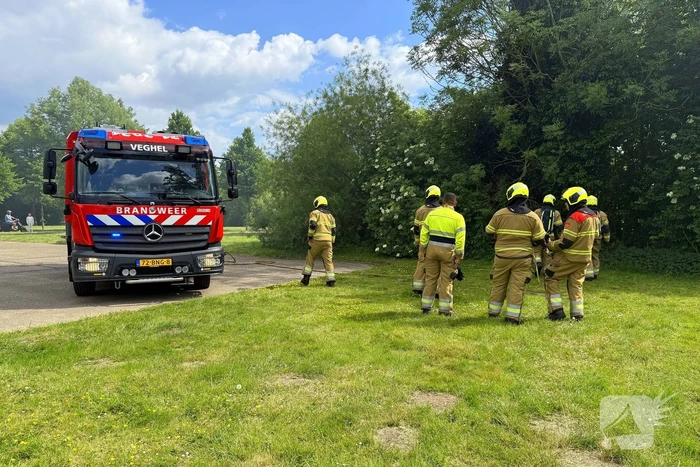 Scooter in brand gestoken