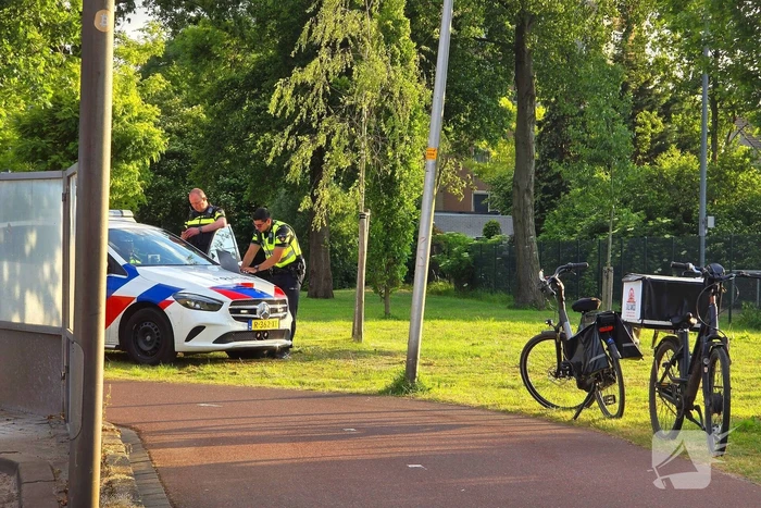 Botsing tussen twee fietsen op fietspad