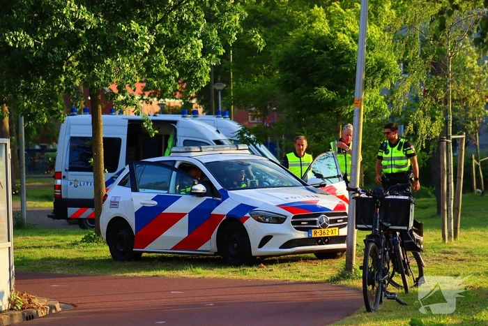 Botsing tussen twee fietsen op fietspad