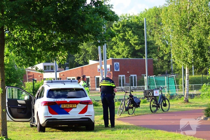 Botsing tussen twee fietsen op fietspad