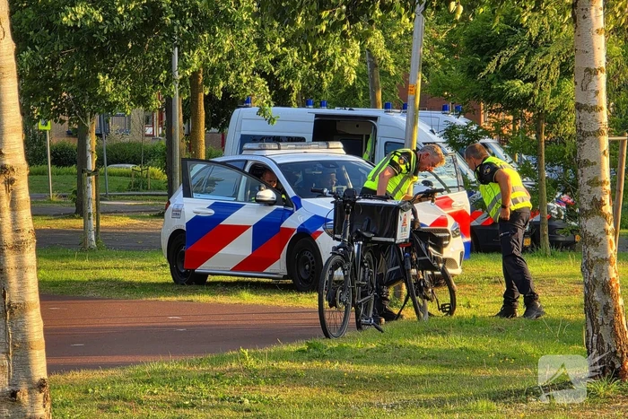 Botsing tussen twee fietsen op fietspad