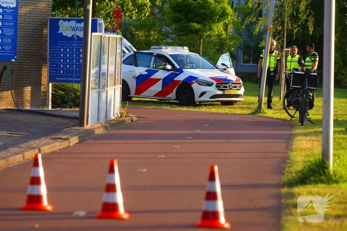 Botsing tussen twee fietsen op fietspad