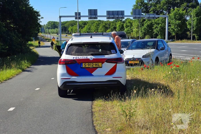 Ongeval met kop-staartbotsing bij stoplichten