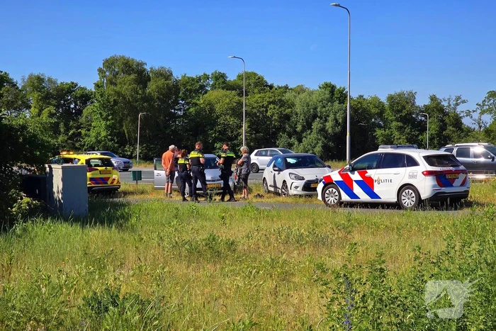 Ongeval met kop-staartbotsing bij stoplichten