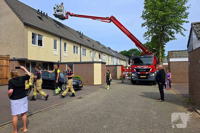 Brandweer redt kat na sprongetje van dak