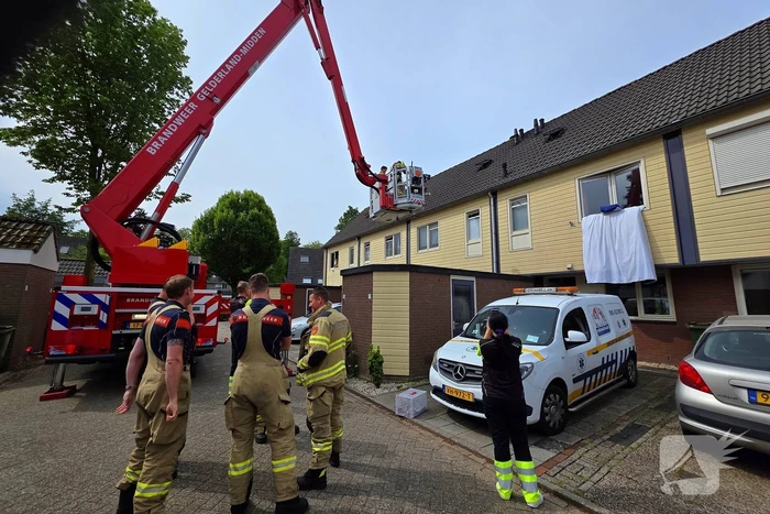 Brandweer redt kat na sprongetje van dak