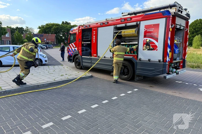 Heg in achtertuin gaat in vlammen op
