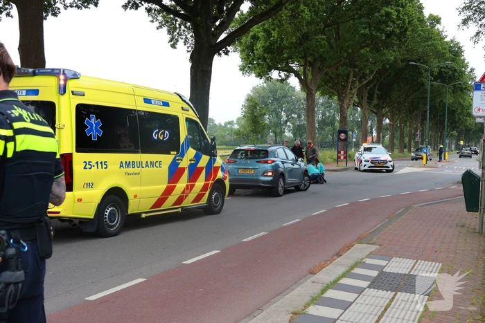 Fietser gewond bij aanrijding met motor
