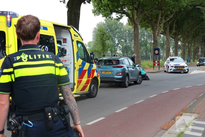Fietser gewond bij aanrijding met motor