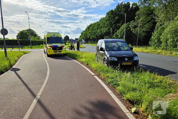 Fatbiker en automobilist botsen op elkaar