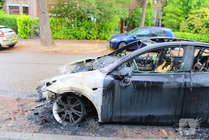 Autobrand vernietigt Tesla