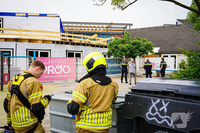 Brandalarm tijdens verbouwing school