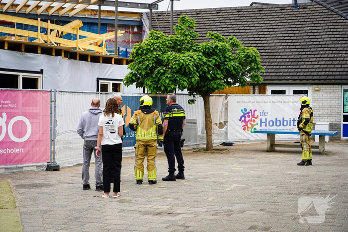 Brandalarm tijdens verbouwing school