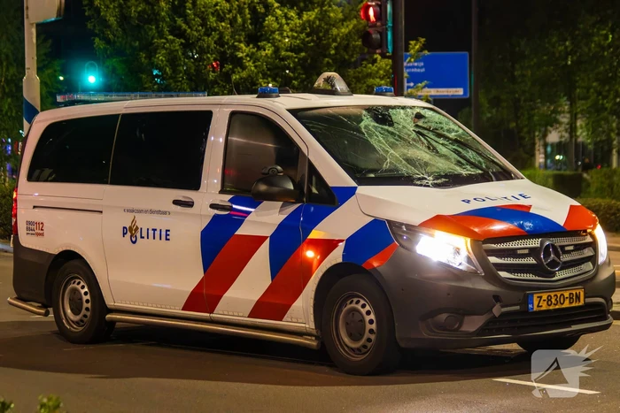 Politie schept fietser tijdens spoedrit