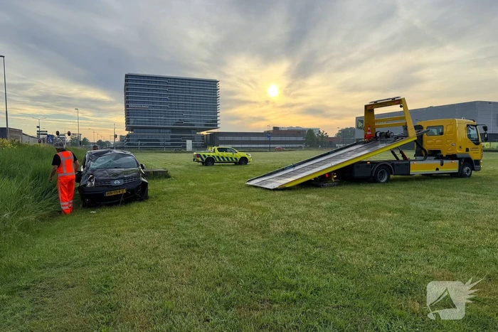 Dronken bestuurder eindigt in sloot na ongeval