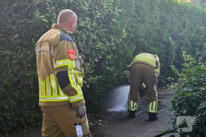 Kleine brand geblust bij barbecue