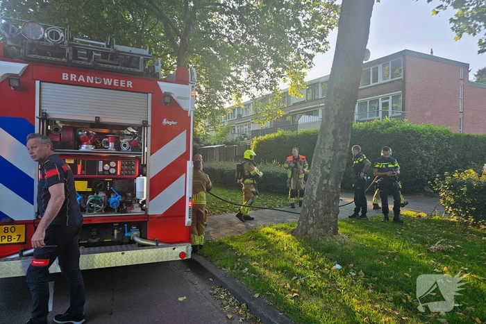 Kleine brand geblust bij barbecue