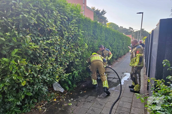 Kleine brand geblust bij barbecue