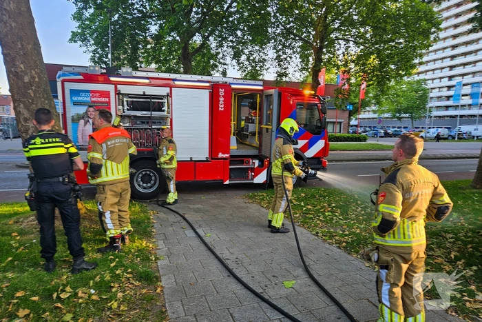 Kleine brand geblust bij barbecue