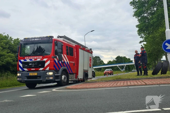 Brandweerwagen verliest wielen tijdens spoed
