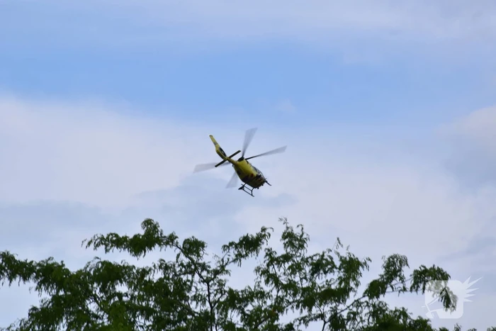 Traumahelikopter landt na val