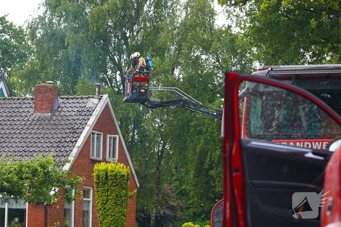 Weg dicht vanwege schoorsteenbrand