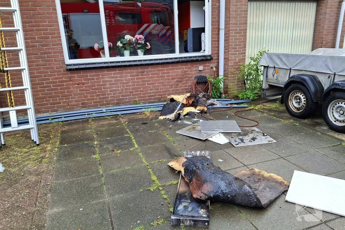 Brand in magazijn van huishoudwinkel